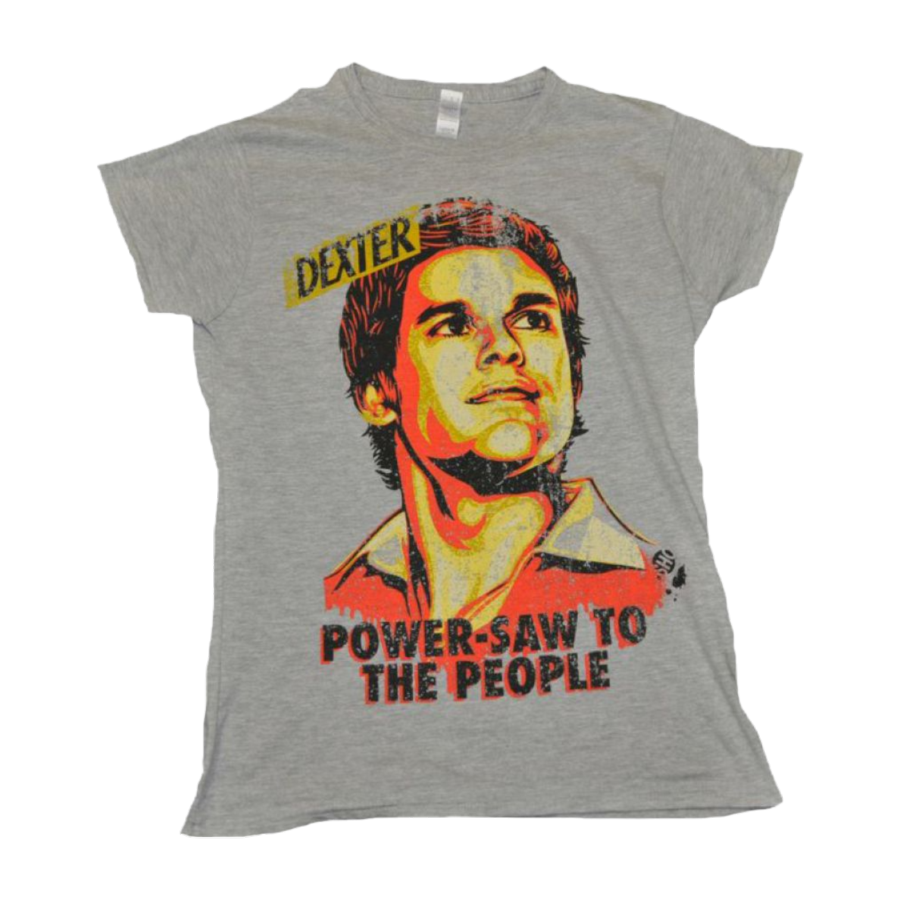 Dexter - Power-Saw Grey Marle Female T-Shirt XL