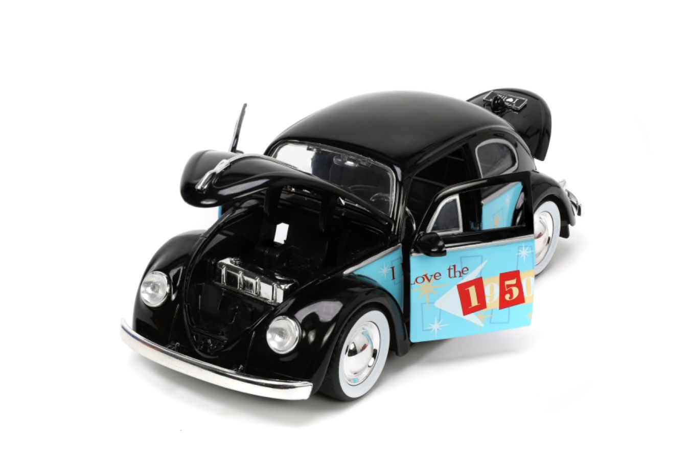 I Love The - 50's 1959 Volkswagon Beetle 1:24 Scale