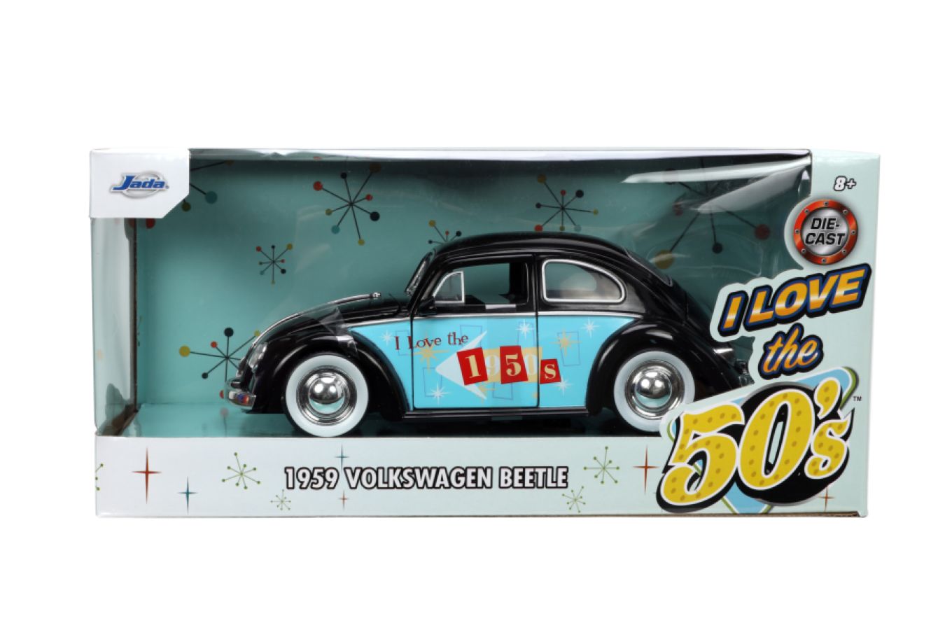 I Love The - 50's 1959 Volkswagon Beetle 1:24 Scale