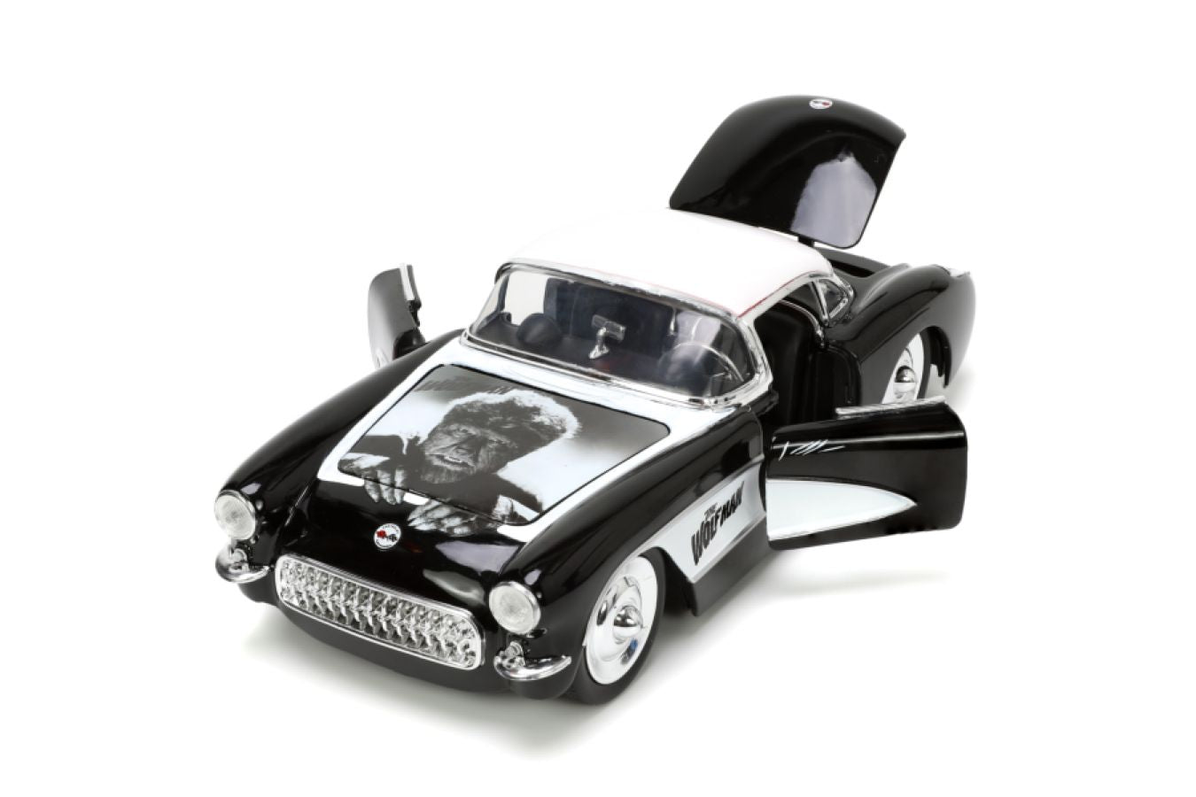 Universal Monsters - Wolfman with Vehicle 1:24 Scale