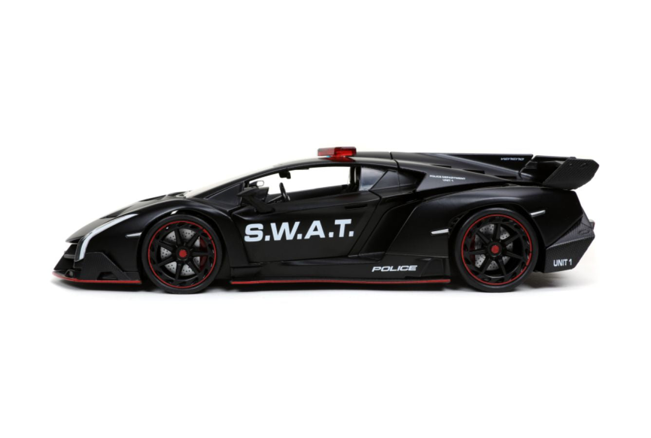 Hyperspec - 2017 Lamborghini Veneno Black 1:24 Scale