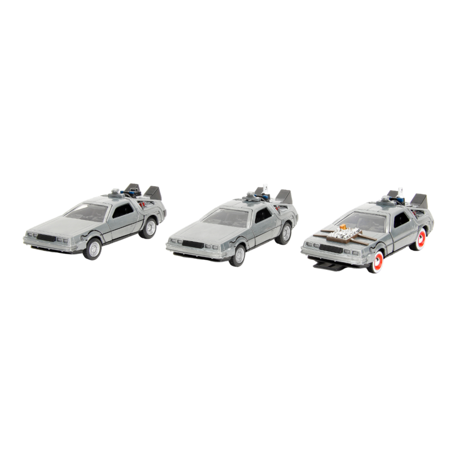 Back to the Future - DeLorean 1:32 Scale 3-Pack