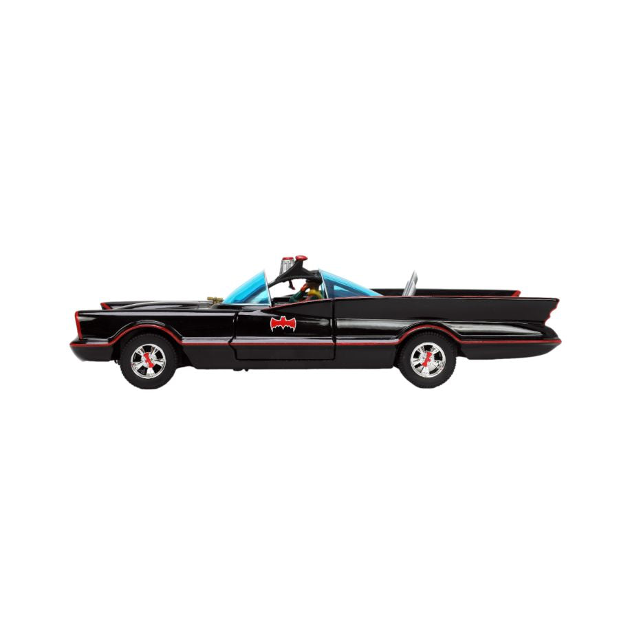 Batman (TV) - Classic Batmobile with 4 Figures 1:24 Scale Set
