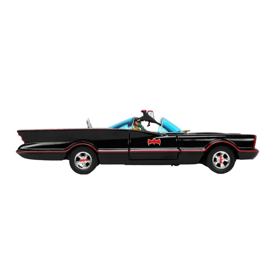 Batman (TV) - Classic Batmobile with 4 Figures 1:24 Scale Set
