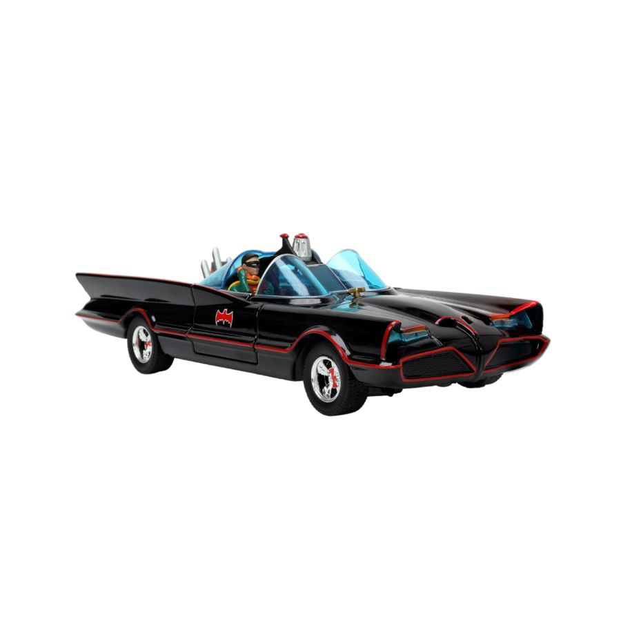 Batman (TV) - Classic Batmobile with 4 Figures 1:24 Scale Set