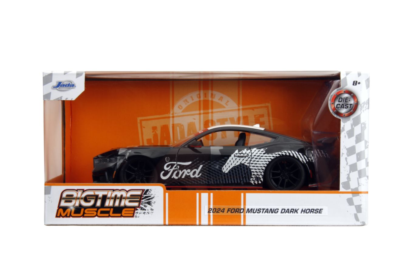 Big Time Muscle - 2024 Ford Mustang "Dark Horse" Edition 1:24 Scale Diecast Vehicle