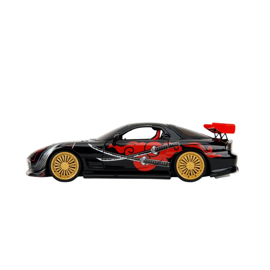 Lab Monkeys - 1:24 Mazda RX-7 Diecast Vehicle with SARU 3.25" Figure