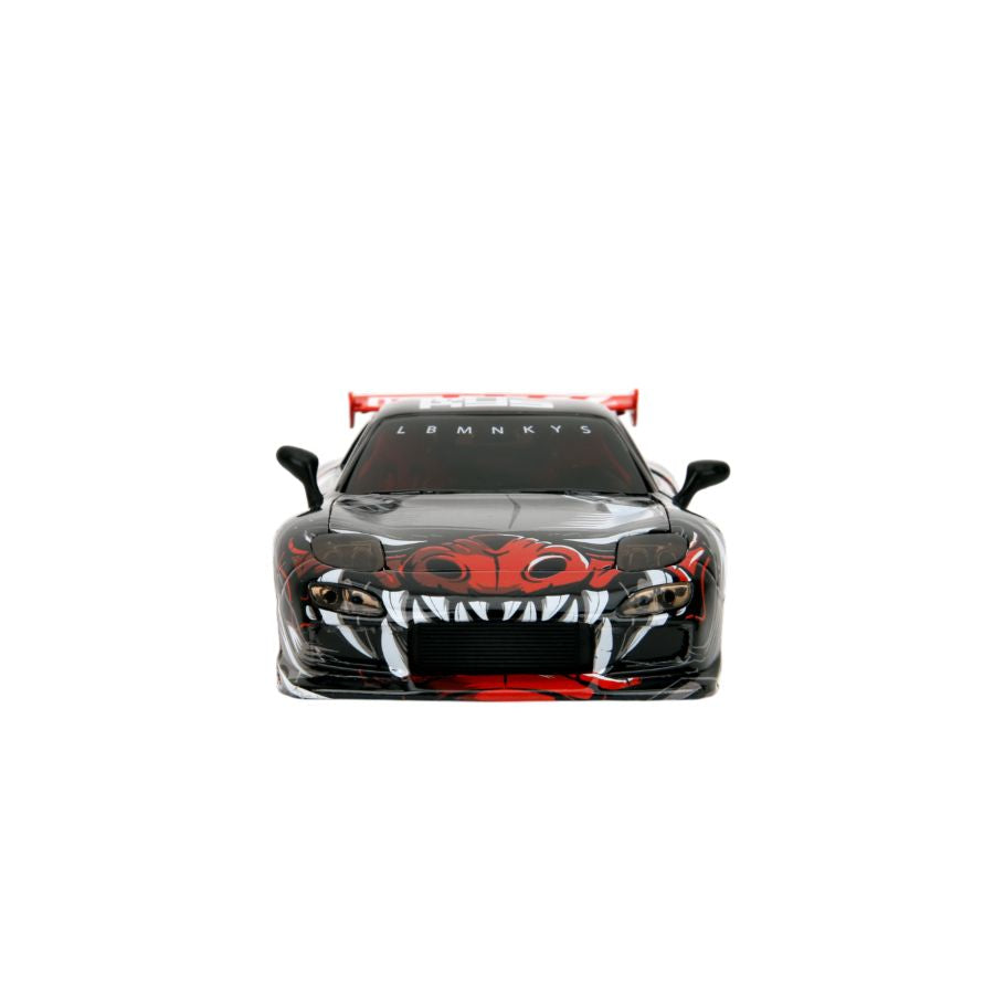 Lab Monkeys - 1:24 Mazda RX-7 Diecast Vehicle with SARU 3.25" Figure