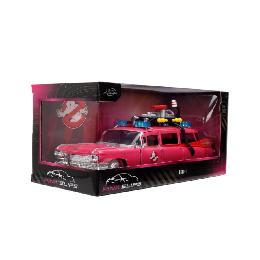Pink Slips - Ghostbusters Ecto-1 (Pink) 1:24 Scale Diecast Vehicle