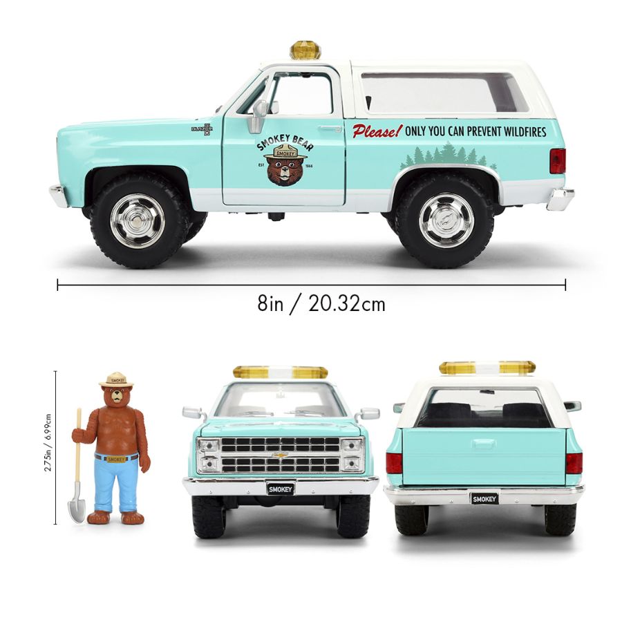 Smokey Bear - 1980 Chevrolet Blazer 1:24 Scale Diecast Vehicle (with Figure)
