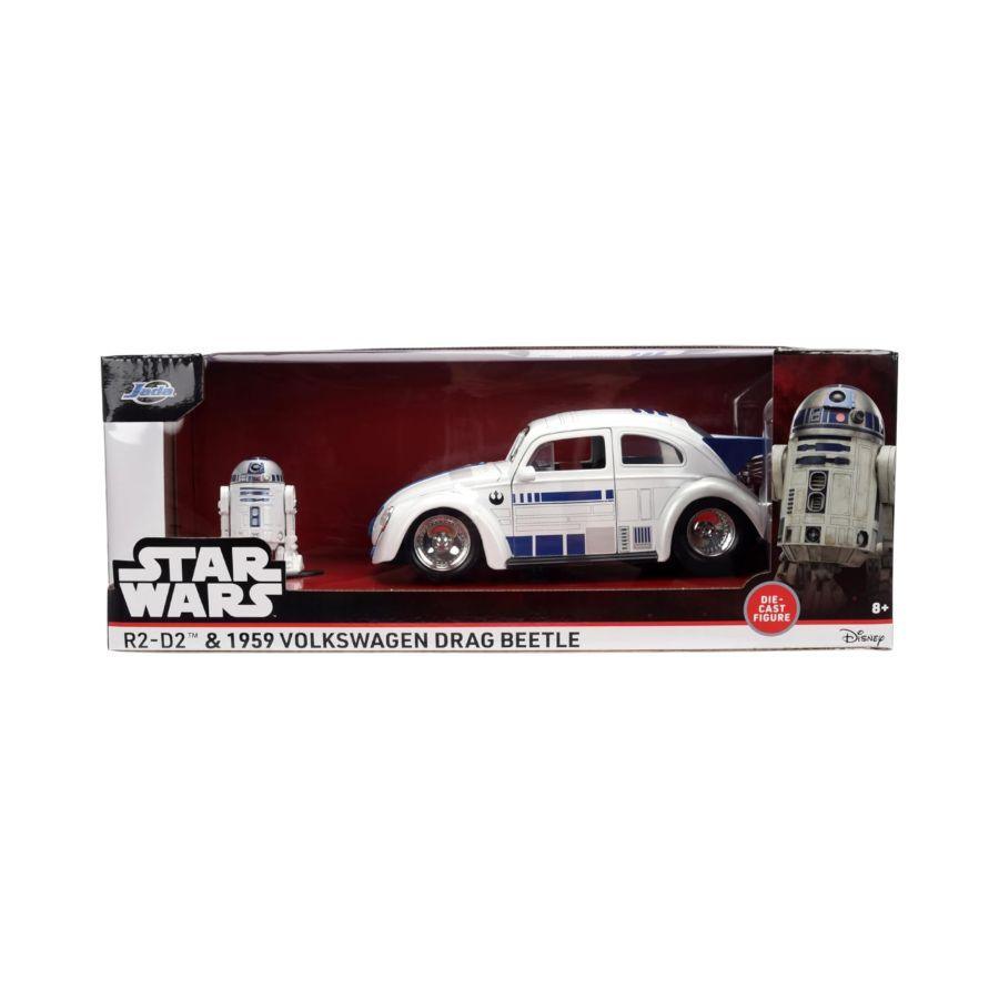 Star Wars - 1:24 1959 Volkswagen Drag Beetle Diecast Vehicle w/R2D2