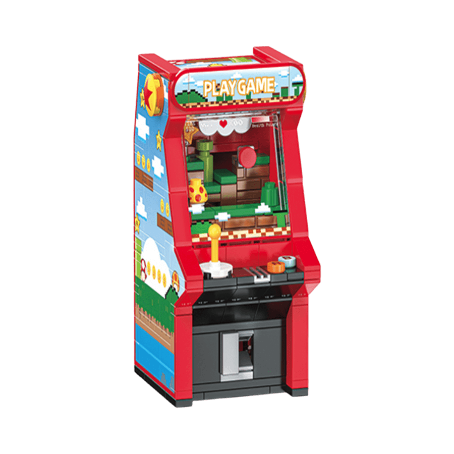 JAKI - Arcade Gaming Cabinet Plastic Brick Model Kit (210 Piece Set)
