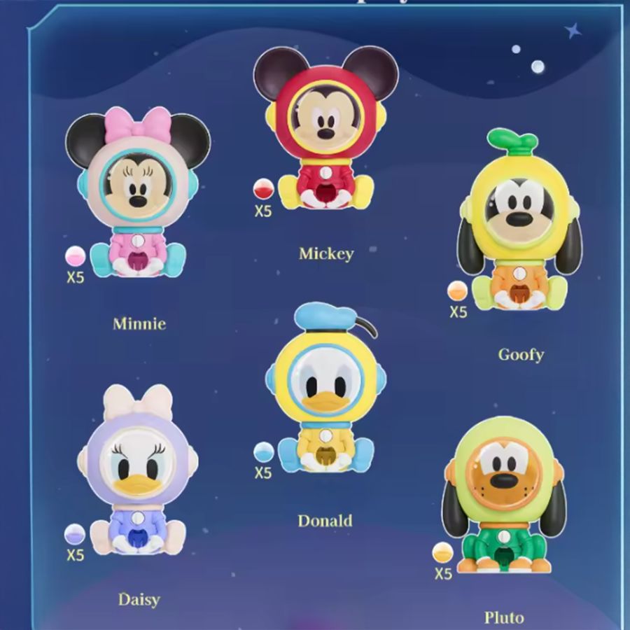 Disney - Mickey & Friends Universe Space Gacha Blind Box (Display of 6)