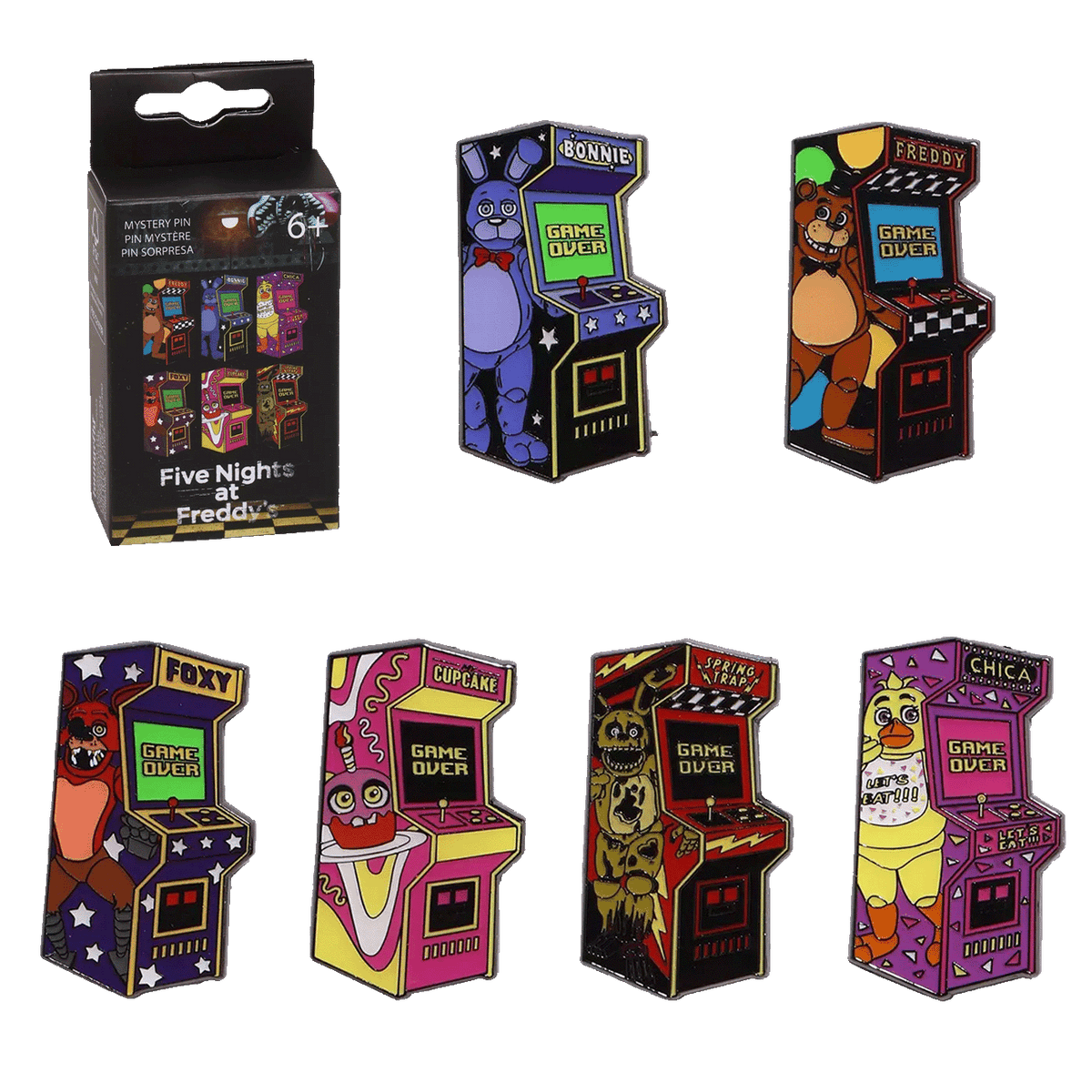 Five Nights at Freddy's - Arcade Games Mystery Pin Blind Box Assortment (Display of 12)