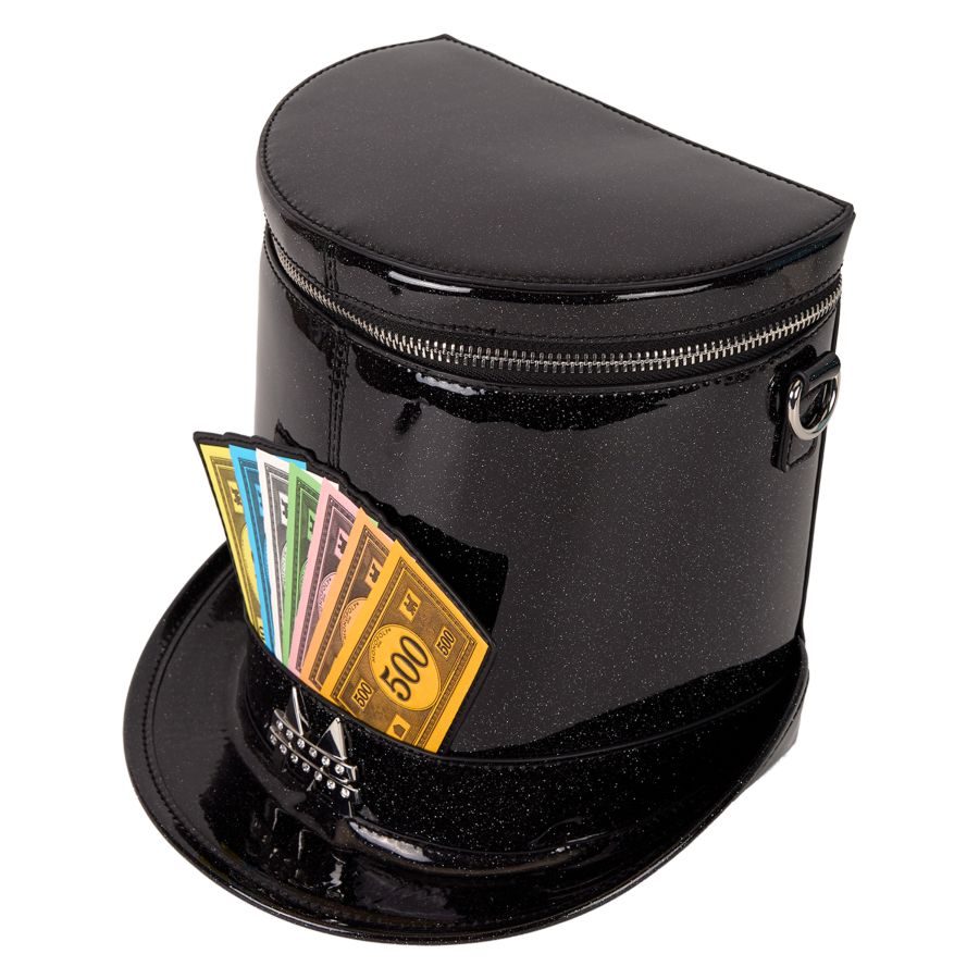Monopoly 90th - Top Hat Glitter Figural Crossbody Bag