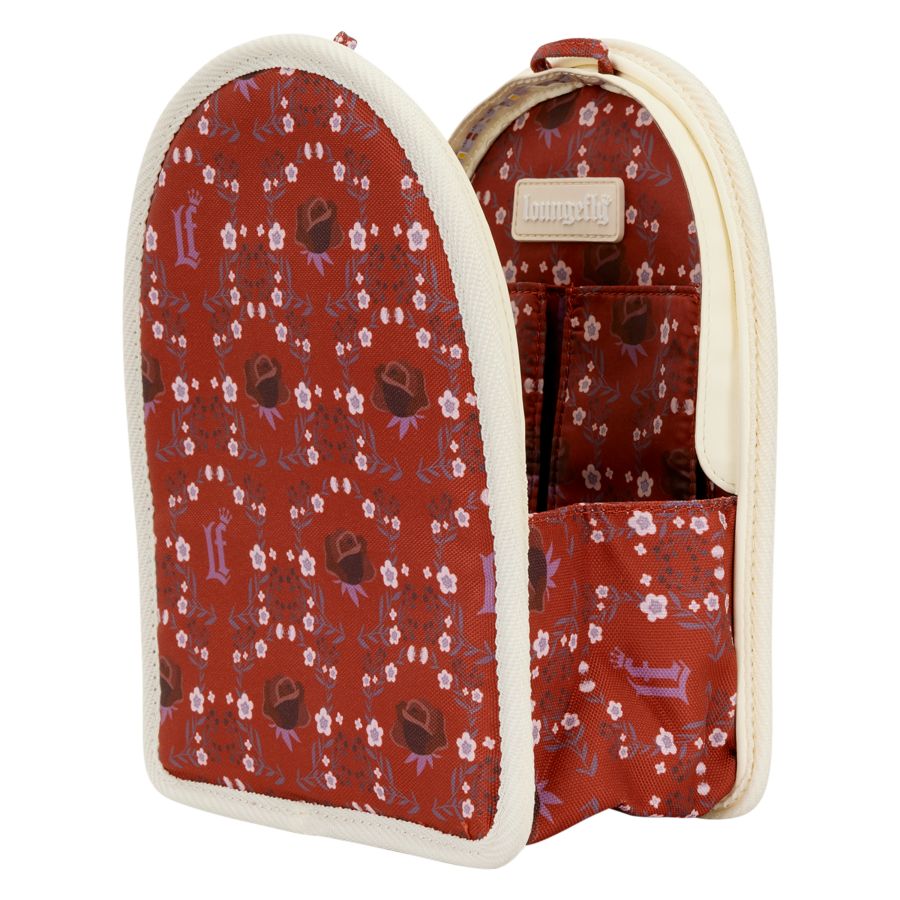 Loungefly - Cream & Red Floral Light-Up Mini Backpack Insert Organizer
