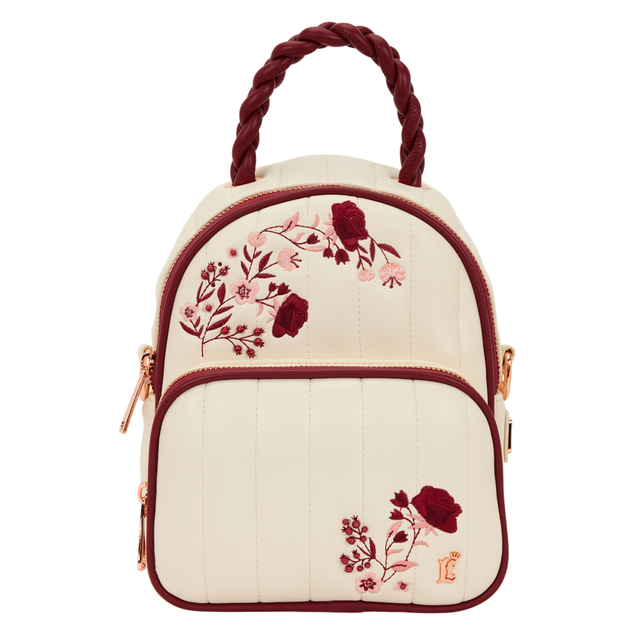 Loungefly - Cream & Red Floral Sling Bag