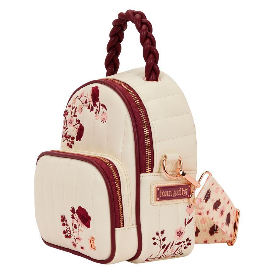 Loungefly - Cream & Red Floral Sling Bag
