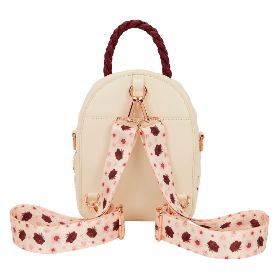Loungefly - Cream & Red Floral Sling Bag