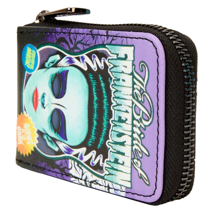 Universal Monsters - Bride of Frankenstein Neon Mask Zip Wallet