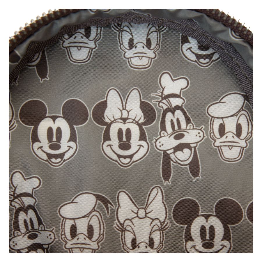 Mickey & Friends - Faux Leather & Canvas Water Bottle Crossbody