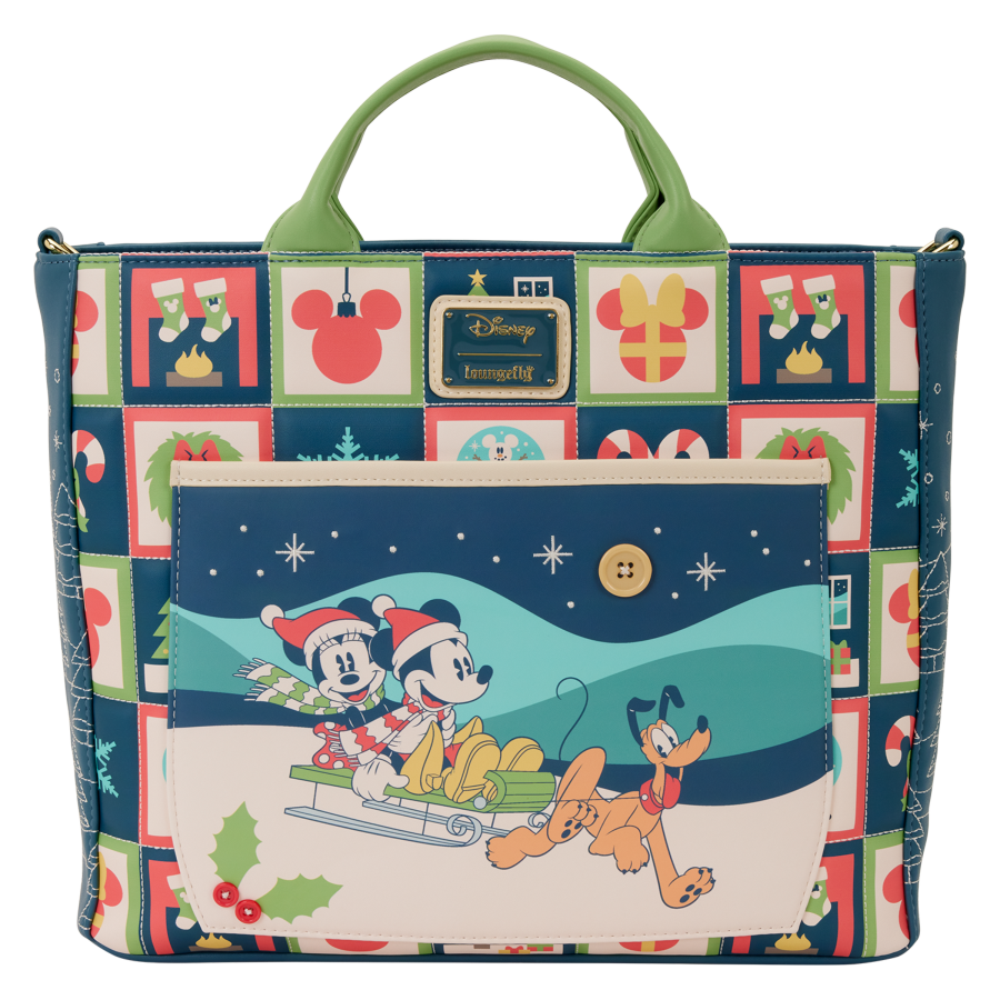 Disney - Mickey & Minnie Holiday Convertible Tote Bag