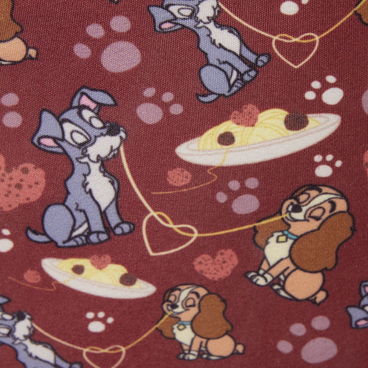 Lady & the Tramp - Spaghetti Dinner Charm Crossbody Bag
