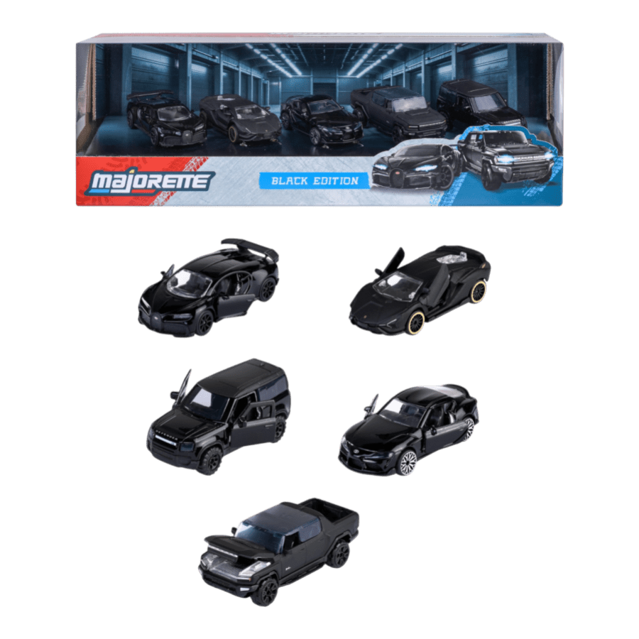 Majorette - 1:64 Black Edition 5 Vehicle Giftpack