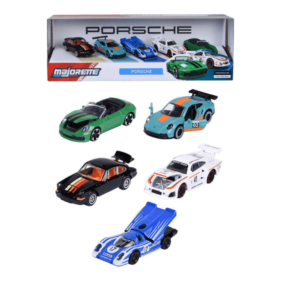 Majorette - 1:64 Porsche 5 Vehicle Giftpack