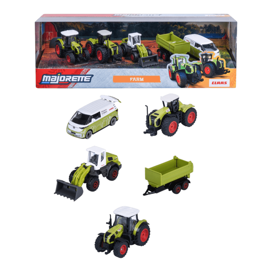 Majorette - 1:64 Claas Farm 5 Vehicle Giftpack