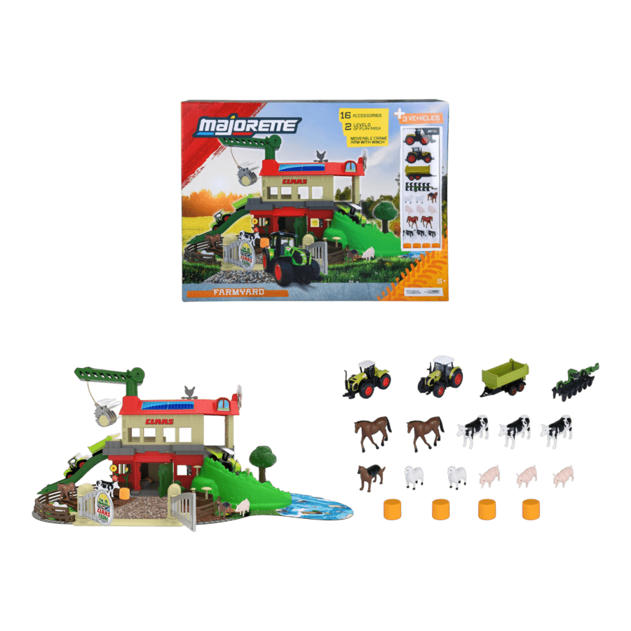 Majorette - Farmyard + 3 Vehicles PlaySet