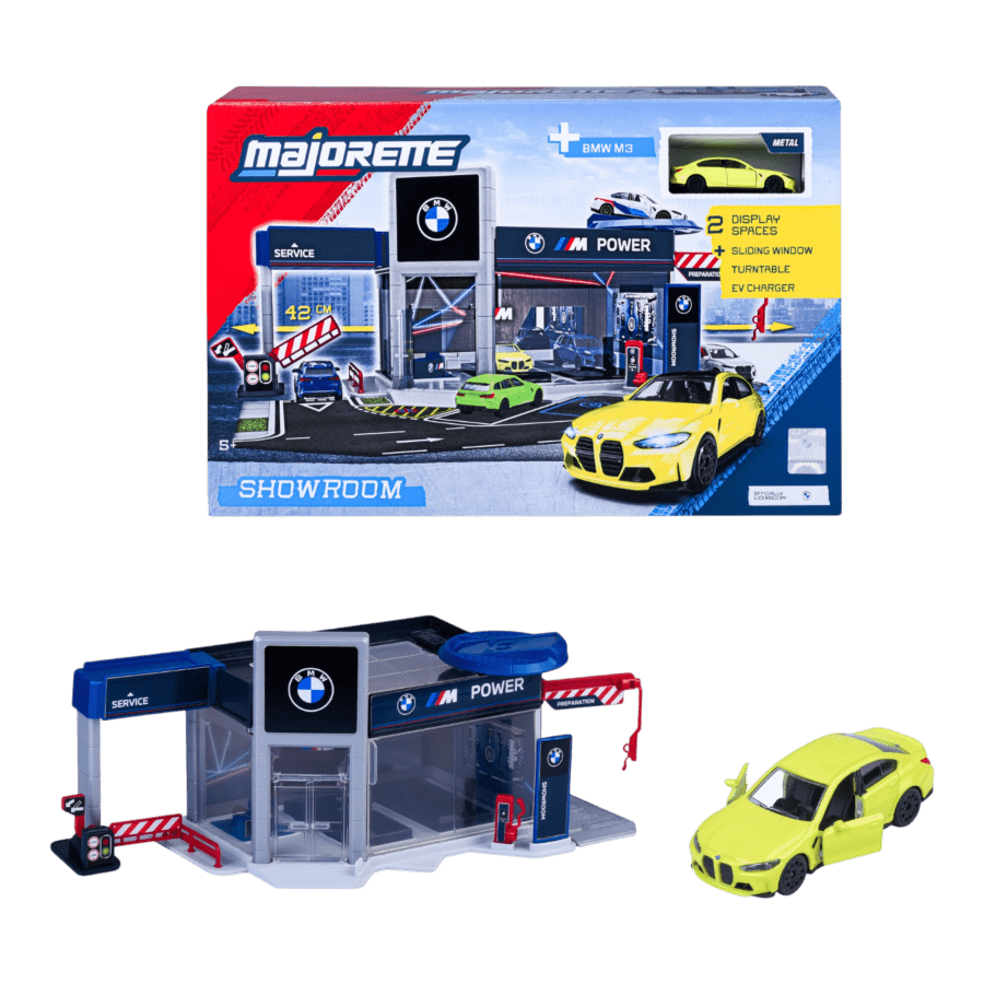 Majorette - 1:64 BMW Showroom Set w/BMW Vehicle