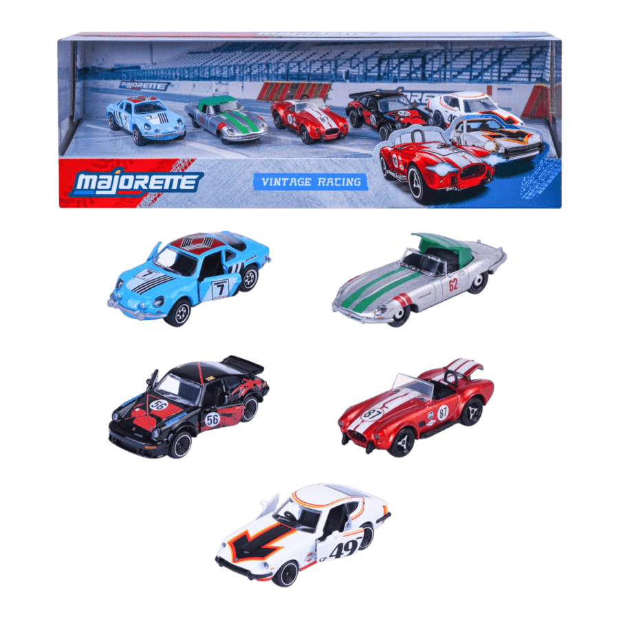 Majorette - 1:64 Vintage Racing 5 Vehicle Giftpack