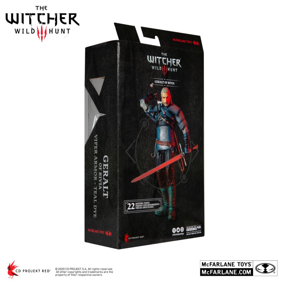 The Witcher 3: Wild Hunt - Geralt of Rivia Viper Armour (Teal-Dye) 7" Scale Action Figure
