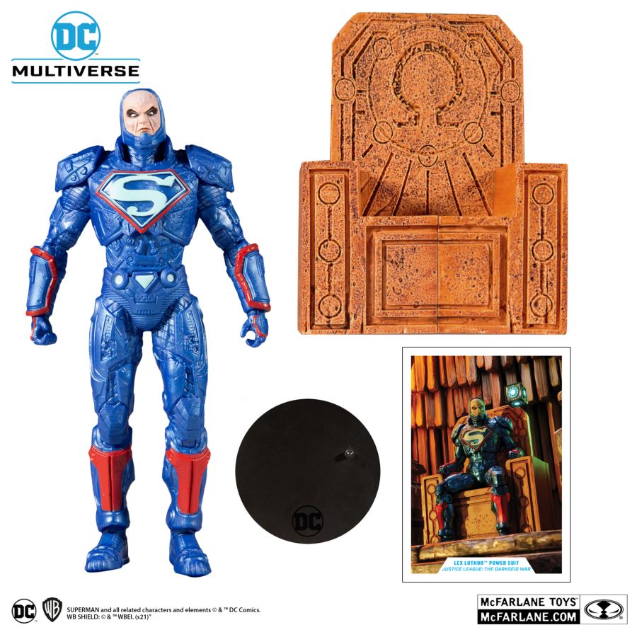 DC - Luthor Power Suit BU w/Throne 7" Figure