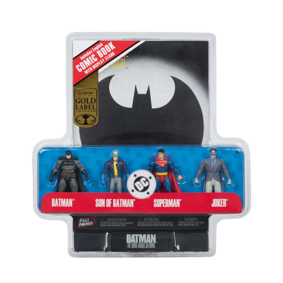 DC Comics - Batman, Son Of Batman, Superman & Joker 3" Figure with Comic 4-Pack