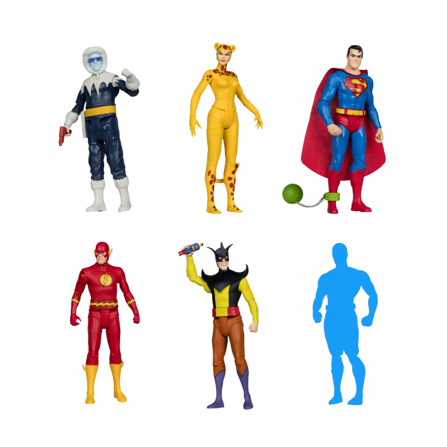 DC Comics - Super Friends Wave 13 Retro 6" Action Figure Assortment (6 Pieces)