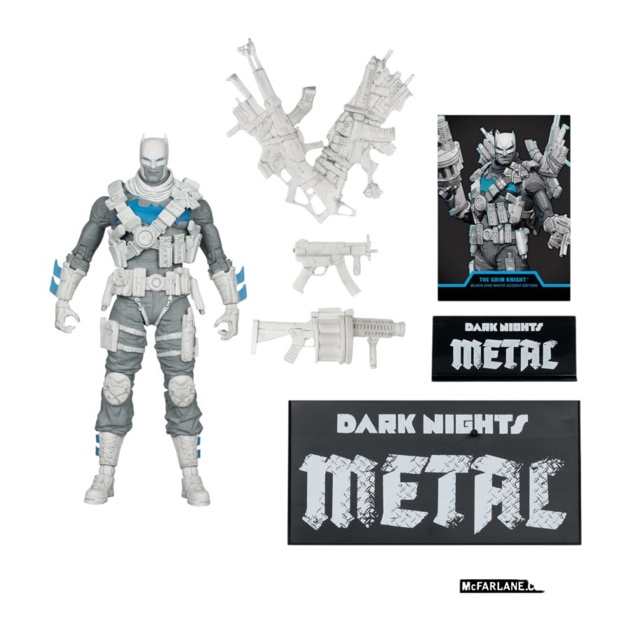 DC Multiverse - The Grim Knight B&W With Accent Gold Label 7" Figure