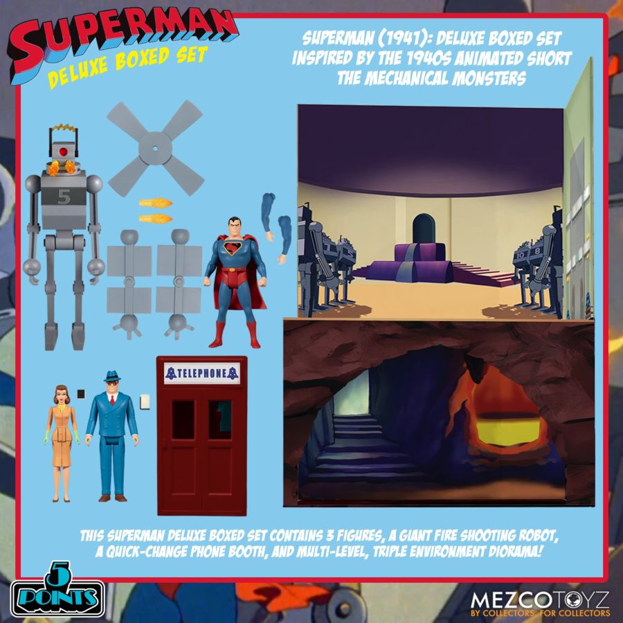 Superman The Animated Series - Mechanical Monsters 5 Points Action Figure Deluxe Box Set