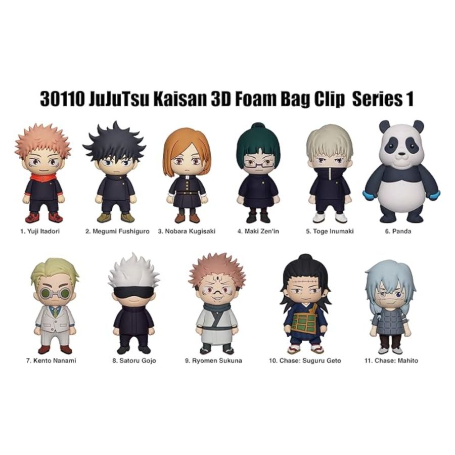 Jujutsu Kaisen - 3D PVC Bag Clips Blind Bag (Display of 24) (Series 1)