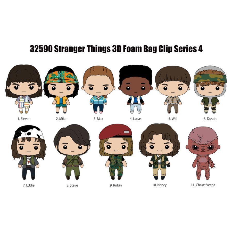 Stranger Things - 3D Foam Bag Clips (Series 4) (Display of 24)