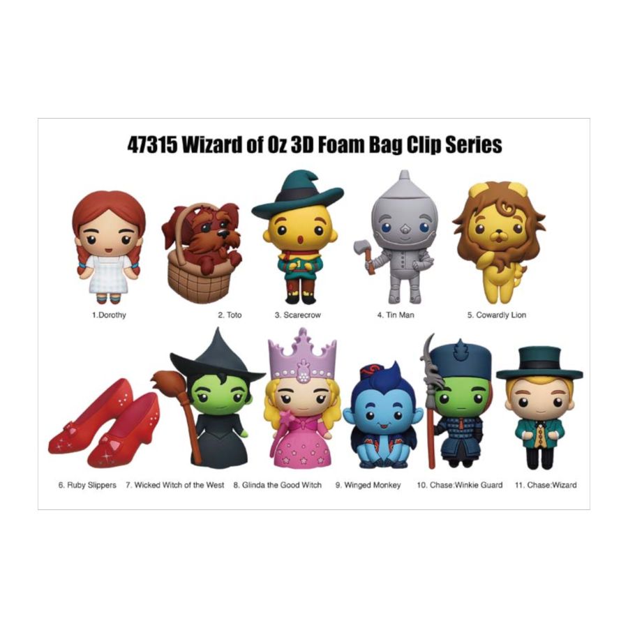 Wizard of Oz - 3D PVC Bag Clips Blind Bag (Display of 24)
