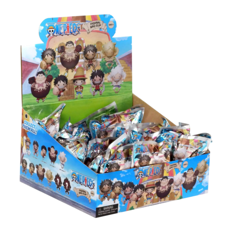 One Piece - 3D PVC Bag Clips Blind Bag Series 4 (Display of 24)