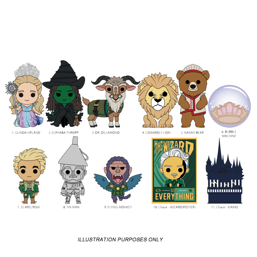 Wicked (2024) - 3D Foam Bag Clip Series 2 (Display of 24)