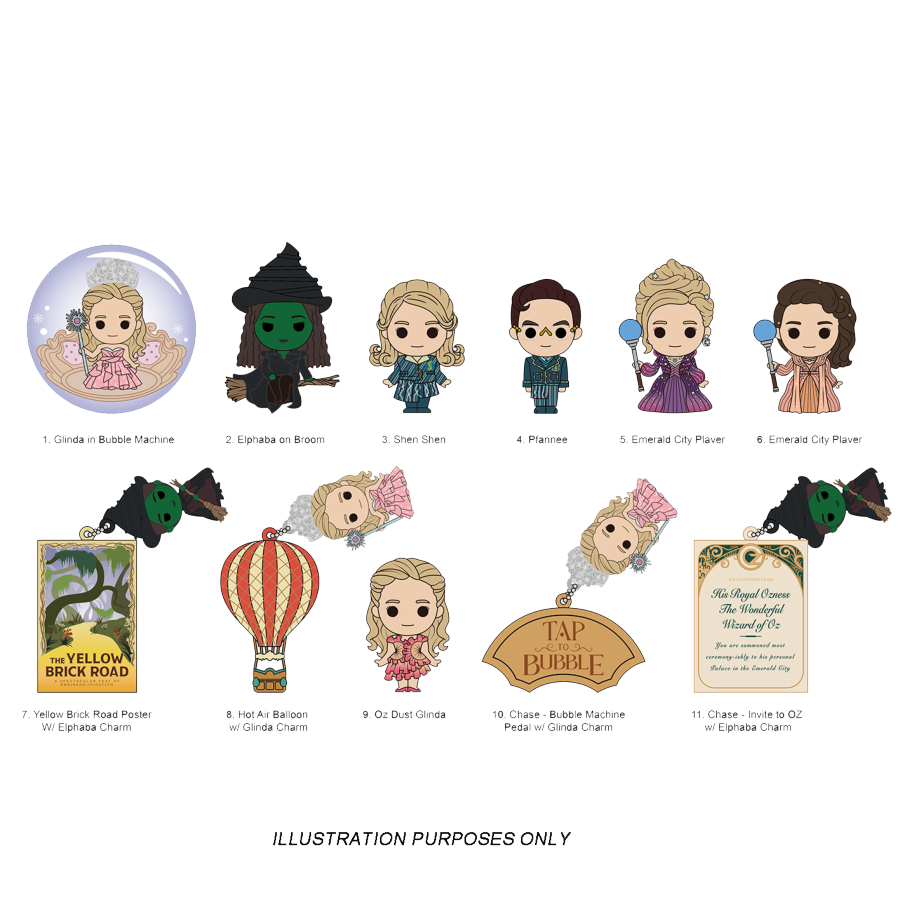 Wicked (2024) - 3D Foam Bag Clip Series 3 (Display of 24)
