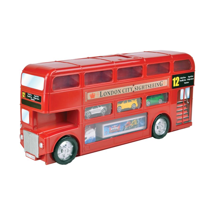 City Scenes - London City Sightseeing Bus Carry Case with Die-Cast Vehicles