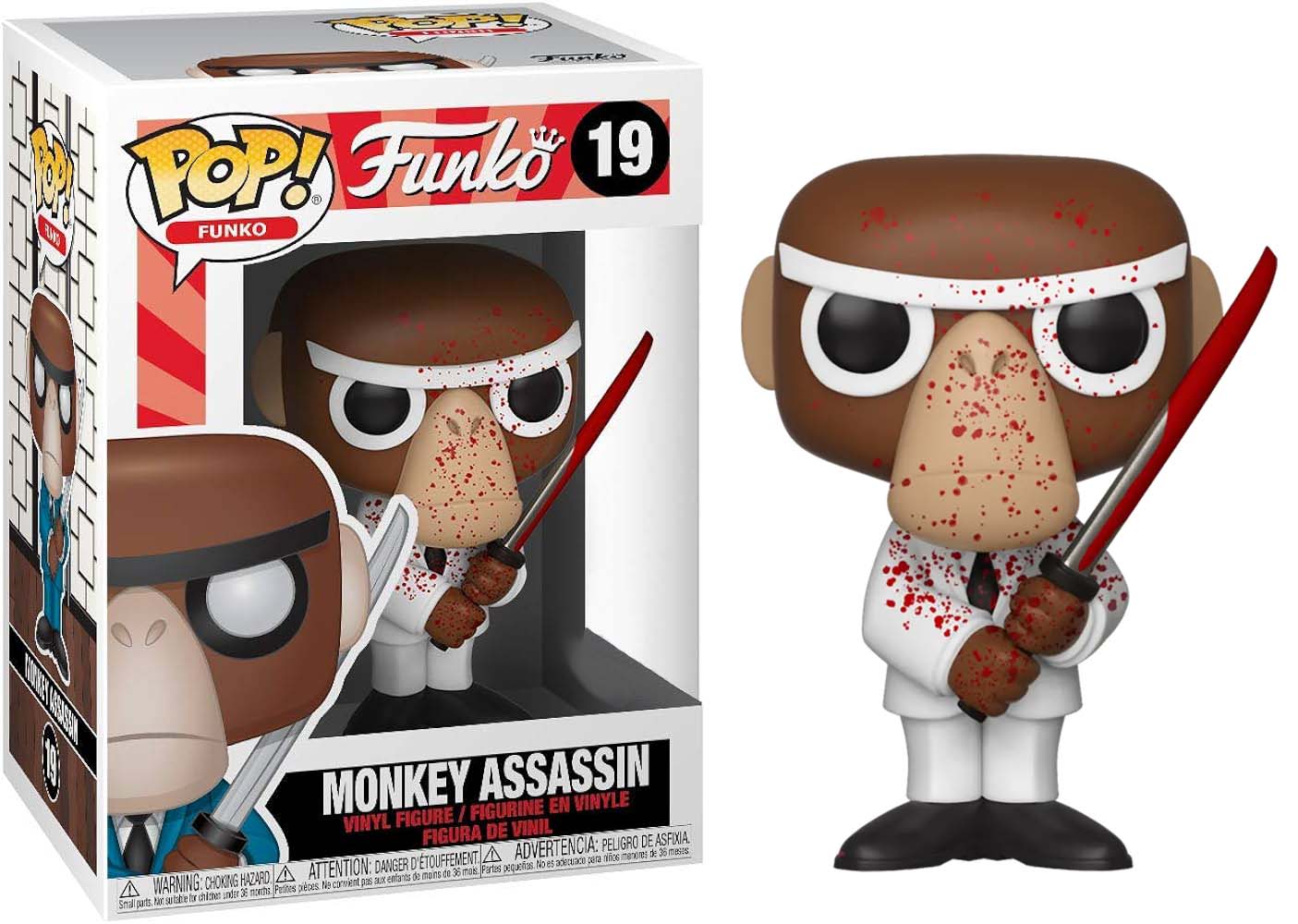 Spastik Plastik - Monkey Assassin Blood Splatter Pop! Vinyl #19