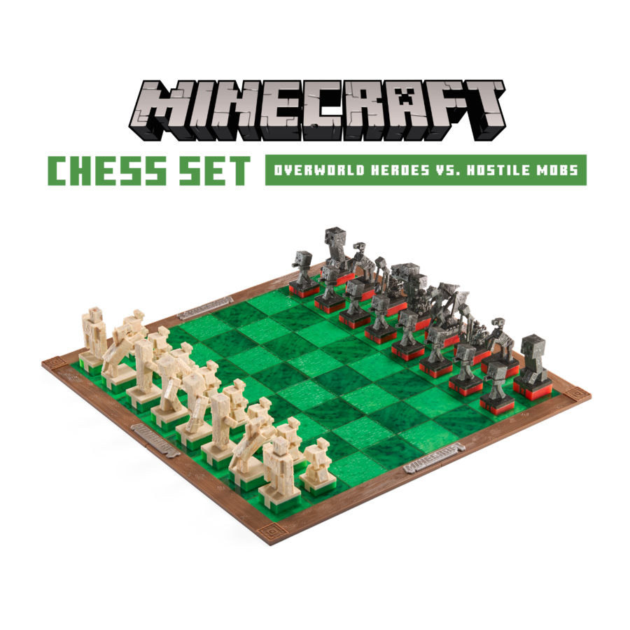 Minecraft - Overworld Heroes vs. Hostile Mobs Chess Set