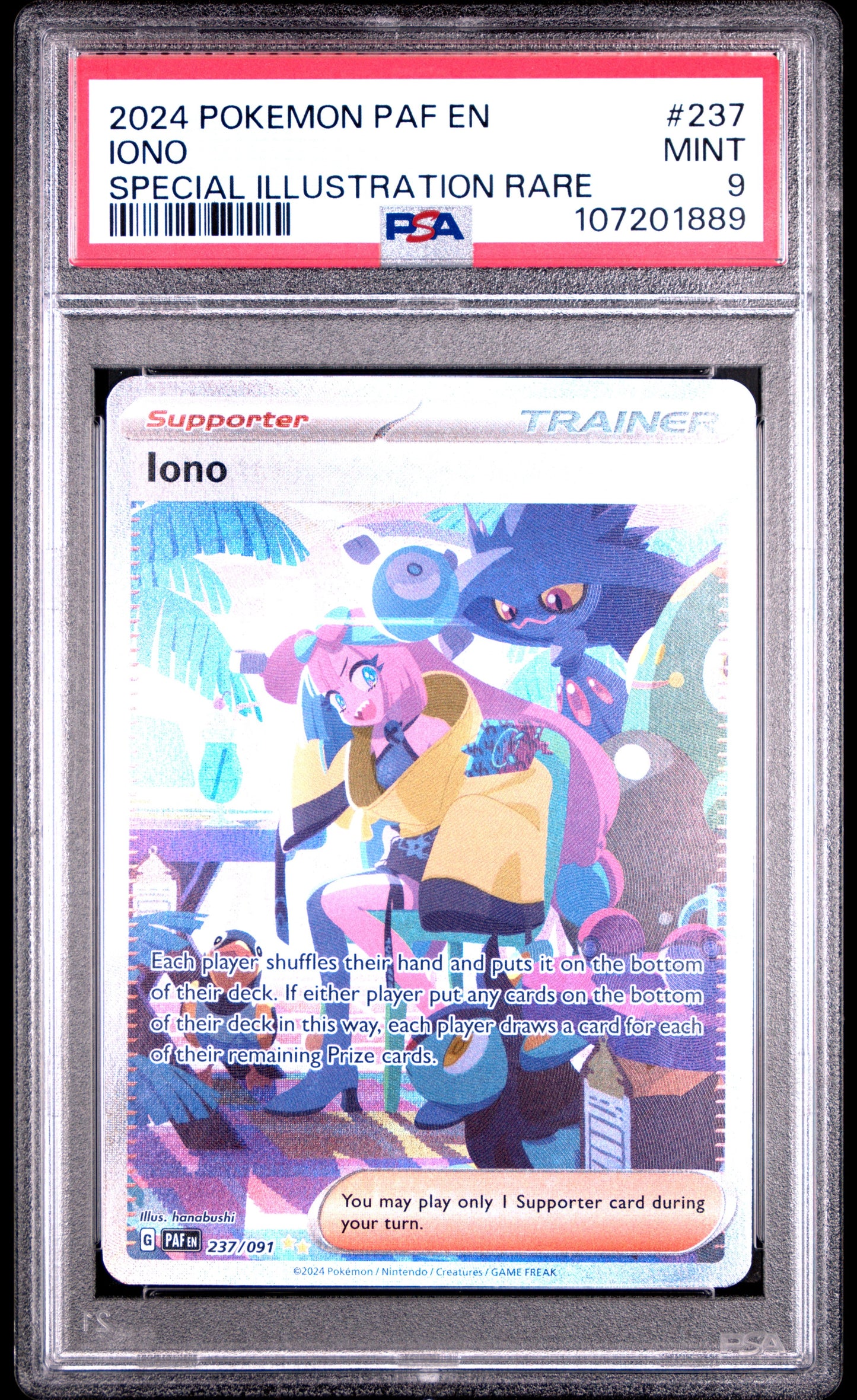 2024 Pokemon Paf En-Paldean Fates 237 Iono Special Illustration Rare