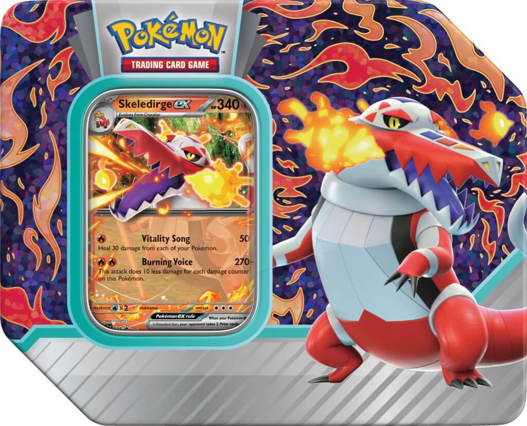 POKÉMON TCG Paldea Partners Tin (Skeledirge Ex)